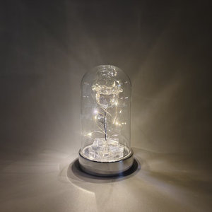 Valentine's Day Gift Romantic Warm <b>White</b> Light Acrylic Rose Ornaments for Mother's Day - Product Image 3