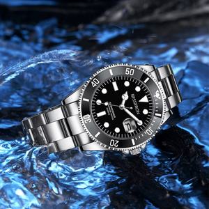 Reloj de Pulsera Besseron de Lujo para Hombre, Caja Redonda de Acero Inoxidable, Personalizable, con Cristal de Cuarzo, Incluye Caja - Product Image 1