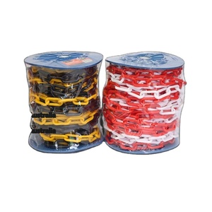 Chaîne de sécurité d'avertissement de trafic jaune <span class=keywords><strong>et</strong></span> noir 6mm 8mm 10mmplastic pour la sécurité routière - Product Image 1