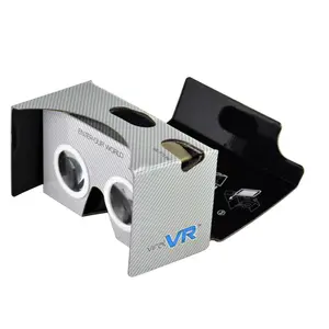 工厂供应谷歌纸板v2教育促销定制标志虚拟现实耳机有趣的3d观众VR眼镜