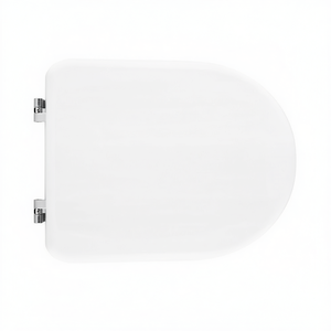 Asiento de inodoro para Pozzi Ginori Ydra Shape 6 Bowl, bisagras blancas en forma de lazo, 51 cm de longitud - Product Image 3