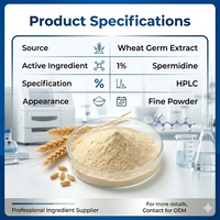 Extrait de germe de blé de haute pureté, poudre de spermidine à 0,2%-1% et spermidine issue de fermentation à 99% pour compléments alimentaires