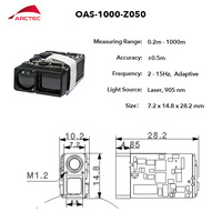 Capteur de distance laser industriel IP67 1000m avec module de télémètre à lumière visible 905nm