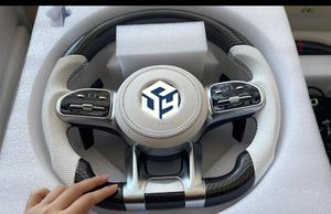 Volant en fibre de carbone pour Mercedes-Benz C43/C63/<span class=keywords><strong>C63s</strong></span> Coupé W205 AMG 19-22 Facelift C63/E63/GT/CLS - Product Image 5