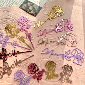 Honey And Sweetness Mum Floral <b>Acrylic</b> Cake Decor Mother's Day Women's Day Cake Decoration Ins Style Plastic Plugin - Product Image 4