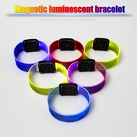 Bracelet lumineux magnétique en vinyle à LED, idéal pour les fêtes, concerts, KTV, accessoires d'ambiance, lumières colorées pour la cheerleading – Fournisseur direct usine