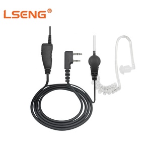 Auricular LSENG para Walkie Talkie, Tubo Acústico, Micrófono PTT, Gancho Giratorio en Forma de C Antideslizante, 2 Pines para Kenwood <span class=keywords><strong>Baofeng</strong></span> - Product Image 1