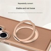 Produk Terlaris Casing Ponsel Kulit PU Pengisian Daya Magnetik Nirkabel untuk Samsung S22 S23 S24 S25 S26 Ultra 360 Stand Anti Benturan