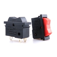 Interrupteur pour sèche-cheveux thermique noir et rouge, 3 vitesses, 3 broches, haute puissance 15A/20A 250V