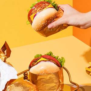 Disposable Insulation Aluminium Foil Burger Wrapping Sheets Grease Proof Paper PE Coated Greaseproof Paper <b>Trays</b> Padding - Product Image 4