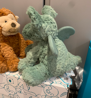 Poupée en peluche de dragon vert dinosaure ondulé mignon chat gelée avec remplissage en coton PP et tissu super doux-cadeau d'anniversaire pour les enfants