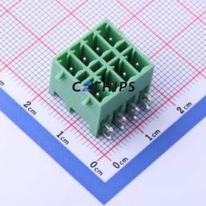 KF2EDGKRG-3.81-2*4P Plug-in Terminal Block Bent Lead Through Hole,P=3.81mm Board-to-Board / Socket - Closed 2x4P 3.81mm Green - Product Image 1