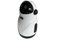 Poubelle à capteur intelligent mini, écologique et de haute qualité, à roulettes, ouverture supérieure, en ABS/PP/PC, blanc/noir