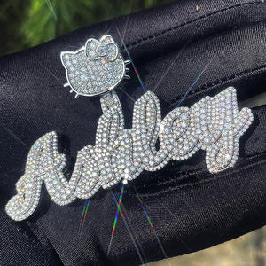 مجوهرات المويسانيت المثلجة من الفضة من المصنع مخصصة vvs سلسلة الماس اسم المويسانيت بيدان الهيب هوب - Product Image 6