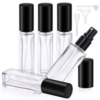 Mini bouteille de parfum en verre 10ML contenants de parfum étanches pompe d'atomiseur de pulvérisation bouteilles vides rechargeables pour la sérigraphie