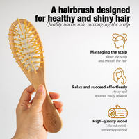Mini brosse à cheveux en bois, peigne pour bébé, brosse démêlante en bois naturel, mini brosse à cheveux en bois