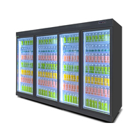 Réfrigérateur vertical pour boissons, refroidissement par ventilateur, présentoir réfrigéré pour boissons froides, supermarché, épicerie