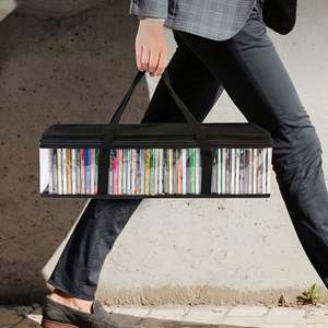 Étui de rangement pour DVD de jeu résistant à l'eau, stockez vos DVD à domicile, sacs de rangement pour médias en PVC transparent avec poignées - Product Image 6