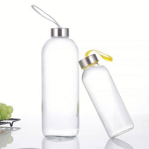 Botella de Agua de Vidrio de Borosilicato Personalizable de 350 ml a 1 L, Libre de BPA, Estilo Deportivo, con Funda, para Beber Directamente, Apta para Camping - Product Image 3