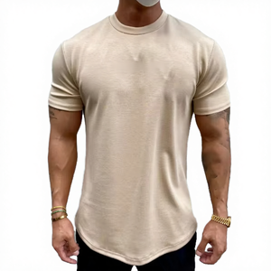 T-shirt Homme Personnalisé de Haute Qualité 100% Coton 220g Épais Écologique Respirant Coupe Ample pour Gym Fitness Sport Décontracté - Product Image 4