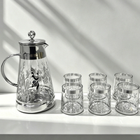 Coffret cadeau de mariage de style moyen-oriental, emballage personnalisé, ensemble de carafes à eau froide en verre résistant à la chaleur, ensemble de théière en verre
