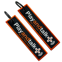 Cadeau en tissu Porte-clés brodés Porte-clés Jet Tag Porte-clés de moto Porte-clés brodé de voiture de moto avec logo personnalisé