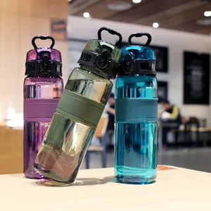 Bottiglie d'acqua sportive in plastica da 500ML bottiglie d'acqua per Shaker portatile a prova di perdite da palestra per bollitore da viaggio all'aperto