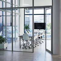 Cloison de séparation pour aménagement de bureau, cloison de séparation en verre pour bureau, solution d'aménagement d'espace