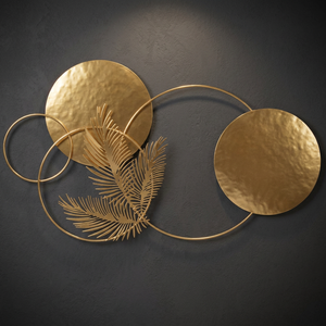 Modern Luxury Vintage Iron Wall Art Panel Handcrafted Metal <b>Home</b> Interior Decoration Elegant Hanging Feature - Product Image 6