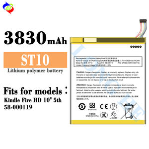3.7V 3830mAh ST10 100% batterie de téléphone portable de santé à cycle zéro pour Kindle Fire <span class=keywords><strong>HD</strong></span> 10 "5e 58-000119 - Product Image 2