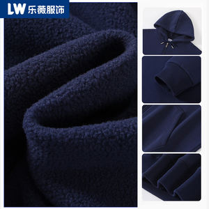 Felpa Invernale con Cappuccio Personalizzata da Uomo, Abbigliamento Sportivo con Zip e Coulisse, Felpa Ispessita in Cotone Felpato 600gsm - Product Image 3