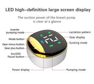 Women's Age Range Maternity Food-Grade Hands-Free Breastfeeding Pump Low Noise LCD Display Electric Wearable Breast Pump Baby