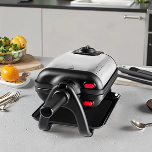 Waffle belga para sándwich de desayuno eléctrico de nuevo diseño, antiadherente giratorio de 360 grados para uso en hoteles, idioma de funcionamiento holandés - Product Image 1