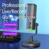 Nouveau microphone de jeu de bureau cardioïde SU9 RGB USB-C 16 mm avec réduction du bruit et écho pour PC, ordinateur portable, téléphone portable et diffusion en direct