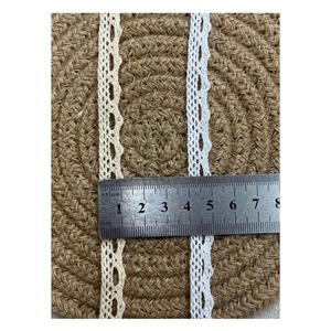 Ribete de Encaje de Algodón Puro con Borde Picot Delicado de 1.0 cm, Acabado <span class=keywords><strong>para</strong></span> <span class=keywords><strong>Ropa</strong></span> de Bebé y Artesanías de Colección YLC07 - Product Image 5
