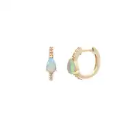 Boucles d'oreilles en argent 925 style bohème, pour femmes, adorables perles d'opales, en or, tendance, bijoux à la mode