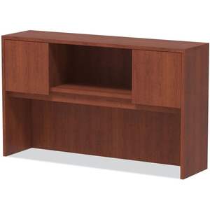 Alera Valencia Series - Mueble organizador de escritorio y cajones, color cerezo medio, 58.88w x 15d x 35.38h, con 4 compartimentos y puertas - Product Image 1
