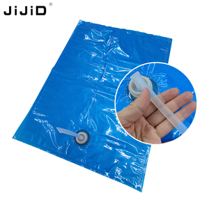 Sac en plastique <span class=keywords><strong>bleu</strong></span> JIJID en boîte avec tube transparent 22L pour lait et produits laitiers, qualité alimentaire BIB avec tuyau de distribution transparent - Product Image 1