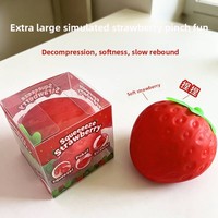 Fraise géante en caoutchouc souple à rebond lent, jouet anti-stress décontracté, petit jouet en boîte