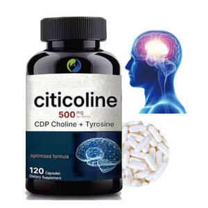 Cápsulas de Citicolina <span class=keywords><strong>CDP</strong></span> de 500 mg, Suplemento Nootrópico para Mejorar la Función Cognitiva y la Memoria en Adultos, OEM - Product Image 1