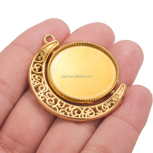 Base rotative pour pendentif lune, plateau de sertissage 25mm, pour breloques, cabochons et camées, composants de bijoux DIY - Product Image 5