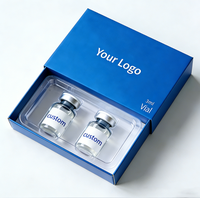 Etiquetas Personalizadas para Viales de Péptidos con Logotipo Impreso, Cajas de Cartón con Holograma de 2ml/3ml/10ml, Bandeja de Plástico para Empaque con Laminado Mate