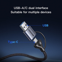 Lecteur de cartes SAMZHE haute vitesse Type-C/USB-A 3.0 double emplacement pour cartes SD MicroSD UHS-I/II compatible avec iPhone iPad Mac PC Appareil photo