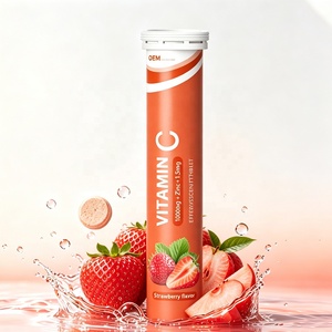 Suplementos OEM ODM Más Vendidos, Tabletas Efervescentes de Vitamina C 1000mg Sin Azúcar con Zinc - Product Image 1