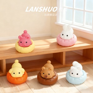 Figurines d'animaux en résine DIY Rainbow Candy, miniatures pour la décoration de la maison, accessoires d'artisanat artistique - Product Image 4