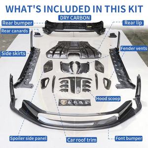 Kit carrosserie en fibre de carbone sèche le plus vendu pour <span class=keywords><strong>Porsche</strong></span> 911 992 GT3 RS, accessoires de voiture, pièces automobiles, kit aérodynamique complet - Product Image 2