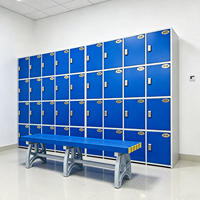 JMDS-105 Casier en PVC et ABS à 5 portes/colonnes, étanche, longue durée de vie, pour centres commerciaux, centres de vente au détail, fourniture d'usine, vente en gros