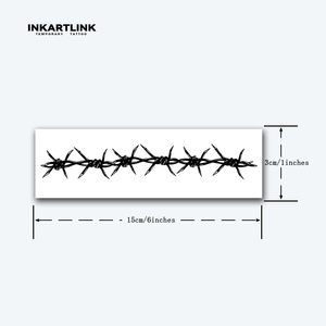 Tatuajes Temporales de Espinas de Tamaño Pequeño, Duran 2 Semanas, Tinta Orgánica <span class=keywords><strong>Negra</strong></span> de Jagua, <span class=keywords><strong>Tatuaje</strong></span> Semipermanente a Base de Hierbas - Product Image 4
