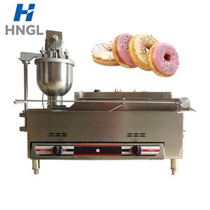 Machine à donuts double rangée indépendante, automatique, <span class=keywords><strong>gaz</strong></span>/électrique, friteuse en acier inoxydable 304, 29L d'huile, 7L de bac de collecte, 110V 220V - Product Image 4