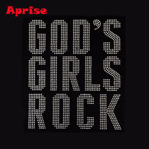 Diseño personalizado termoadhesivo de diamantes de imitación Church Gurls Rock - Product Image 6